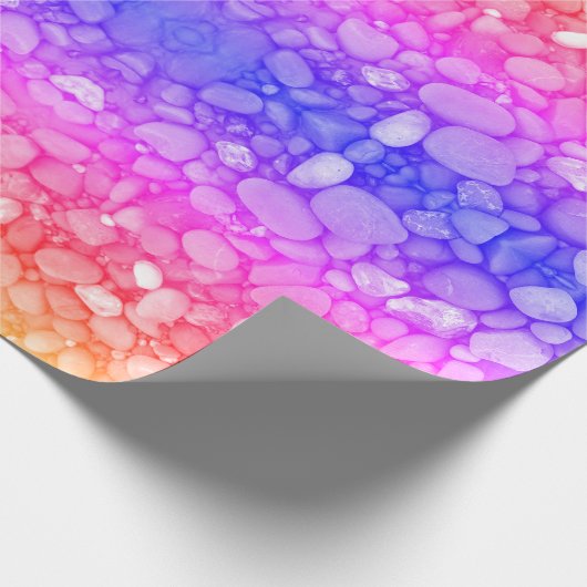 Farbenfrohe Steine Magic Matte Wrapping Paper Geschenkpapier (Ecke)
