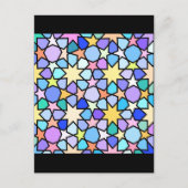 Farbenfrohe Steinglaseffekte Muster Postkarte (Vorderseite)