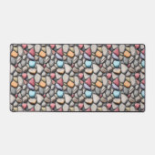 Farbenfrohe Steinmuster Schreibtischunterlage (Vorderseite)