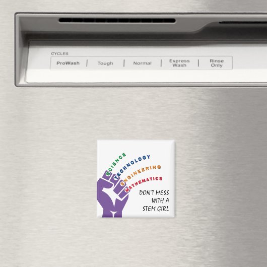 Farbenfrohe STEM GIRL Magnet (In Situ (Geschirrspüler))