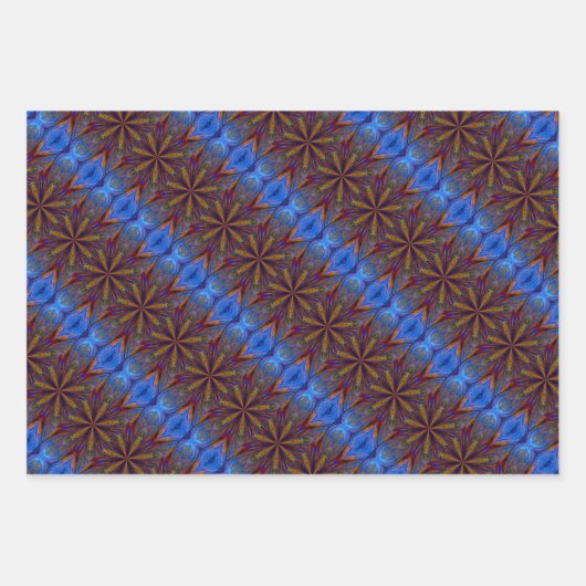 Farbenfrohe Sterne Abstraktes Design Geschenkpapier Set (Vorderseite 3)