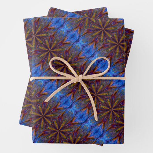 Farbenfrohe Sterne Abstraktes Design Geschenkpapier Set (Beispiel)