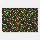 Farbenfrohe Sterne Balloons Raute Glücklicher Spaß Geschenkpapier Set (Vorderseite)