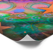 Farbenfrohe Sterne, die die richtige Angebotsschul Poster (Ecke)