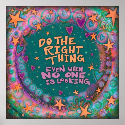 Farbenfrohe Sterne, die die richtige Angebotsschul Poster (Vorne)