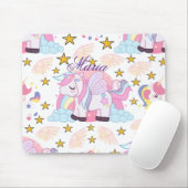 Farbenfrohe Sterne Einhorn Magischer Individuelle  Mousepad (Mit Mouse)