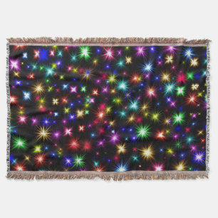 Farbenfrohe Sterne Feuerwerk Design Decke