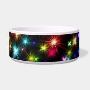 Farbenfrohe Sterne Feuerwerk Design Napf