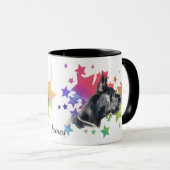 Farbenfrohe Sterne Großer Dane Hund Tasse (VorderseiteRechts)