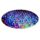 Farbenfrohe Sterne in blauem Himmel. Jetzt kaufen Schneidebrett (Ecke)