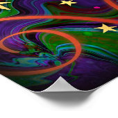 Farbenfrohe Sterne Kleine Veränderungen Inspiriere Poster (Ecke)