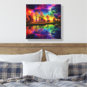 Farbenfrohe Sterne Leinwanddruck (Insitu (Schlafzimmer))