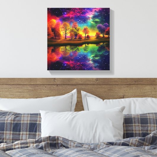 Farbenfrohe Sterne Leinwanddruck (Insitu (Schlafzimmer))