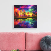 Farbenfrohe Sterne Leinwanddruck (Insitu (Wohnzimmer))