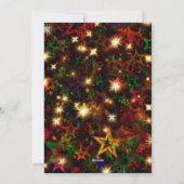 Farbenfrohe Sterne & Lichter Frohe Weihnachten Fot (Rückseite)