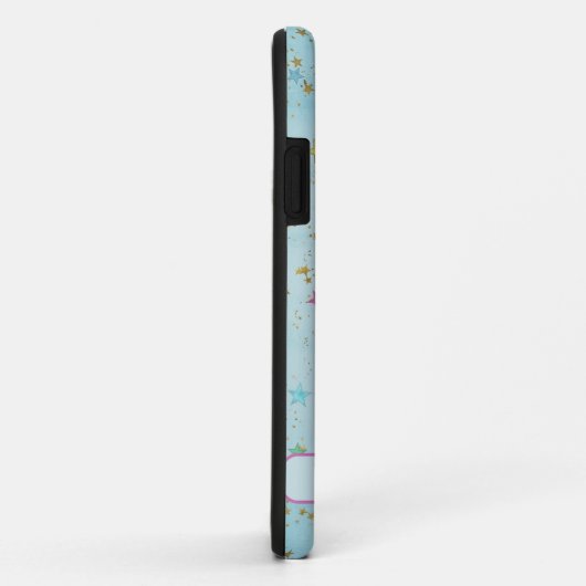 Farbenfrohe Sterne Muster iPhone Case (Hinten/Rechts)