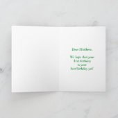 Farbenfrohe Sterne + Regenbogenmuster "31" Geburts Karte (Innenseite)