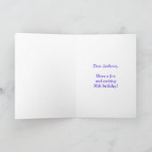 Farbenfrohe Sterne + Regenbogenmuster "56" Geburts Karte (Innenseite)