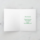 Farbenfrohe Sterne + Regenbogenmuster "71" Geburts Karte (Innenseite)