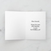 Farbenfrohe Sterne + Regenbogenmuster "83" Geburts Karte (Innenseite)