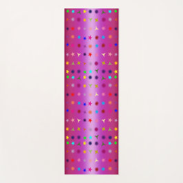 Farbenfrohe Sterne Rosa Yoga Mat Yogamatte