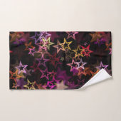 Farbenfrohe Sterne tanzen whimsisisch Badhandtuch Set (Handtuch)