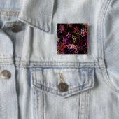 Farbenfrohe Sterne tanzen whimsisisch Button (Beispiel)