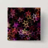 Farbenfrohe Sterne tanzen whimsisisch Button (Vorderseite)