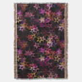 Farbenfrohe Sterne tanzen whimsisisch Decke (Vorderseite Vertikal)