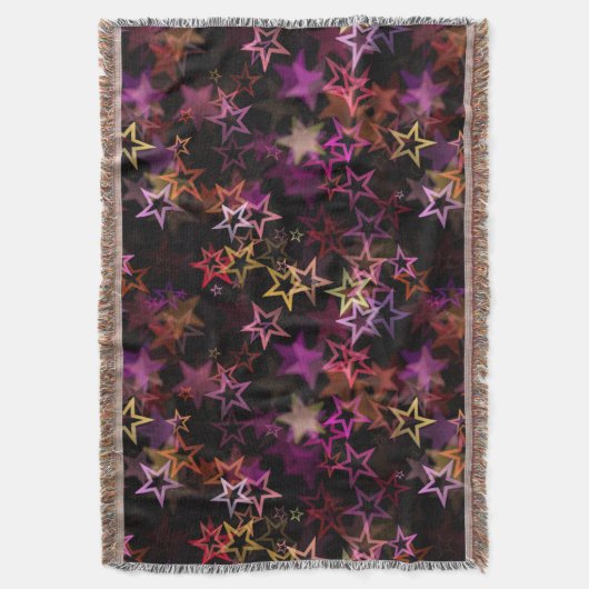 Farbenfrohe Sterne tanzen whimsisisch Decke (Vorderseite Vertikal)