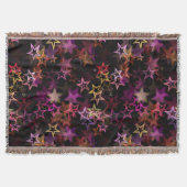 Farbenfrohe Sterne tanzen whimsisisch Decke (Vorderseite)