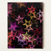 Farbenfrohe Sterne tanzen whimsisisch Planer (Rückseite)
