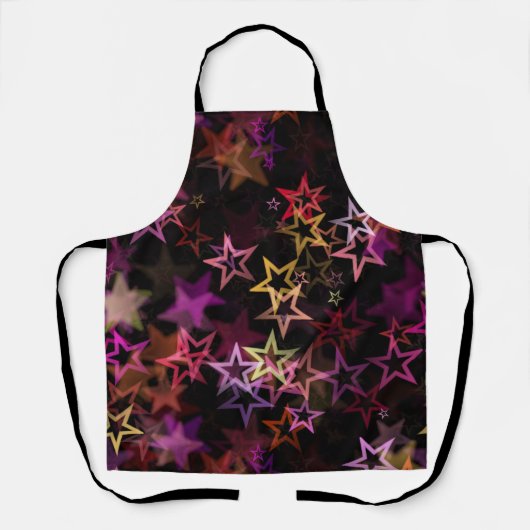 Farbenfrohe Sterne tanzen whimsisisch Schürze (Vorderseite)