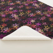 Farbenfrohe Sterne tanzen whimsisisch Sherpadecke (3/4)