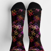Farbenfrohe Sterne tanzen whimsisisch Socken (Oben)