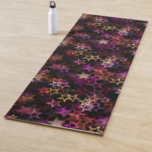 Farbenfrohe Sterne tanzen whimsisisch Yogamatte (Beispiel)