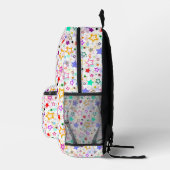 Farbenfrohe Sterne Weiß Bedruckter Rucksack (Rechts)
