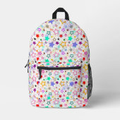 Farbenfrohe Sterne Weiß Bedruckter Rucksack (Vorderseite)