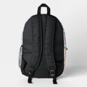 Farbenfrohe Sterne Weiß Bedruckter Rucksack (Rückseite)