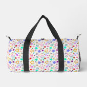 Farbenfrohe Sterne Weiß Duffle Bag (Vorderseite)