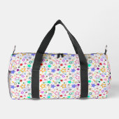Farbenfrohe Sterne Weiß Duffle Bag (Rückseite)