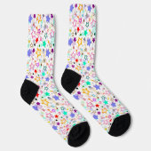 Farbenfrohe Sterne Weiß Socken (Rechts)