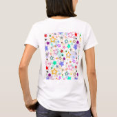Farbenfrohe Sterne Weiß T-Shirt (Rückseite)