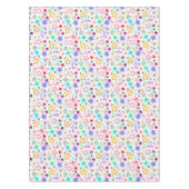 Farbenfrohe Sterne Weiß  Tischdecke (Vorderseite)