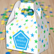 Farbenfrohe Sternenjungen 4. Geburtstag