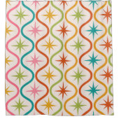 Farbenfrohe Sternexplosionen aus dem Mittelalter a Duschvorhang (Vorderseite)