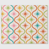 Farbenfrohe Sternexplosionen aus dem Mittelalter a Geschenkpapier (Flach)