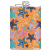 Farbenfrohe Sternfische Flachmann (Vorderseite)