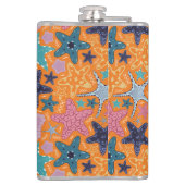 Farbenfrohe Sternfische Flachmann (Rückseite)