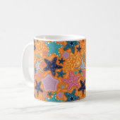 Farbenfrohe Sternfische Kaffeetasse (Vorderseite Links)